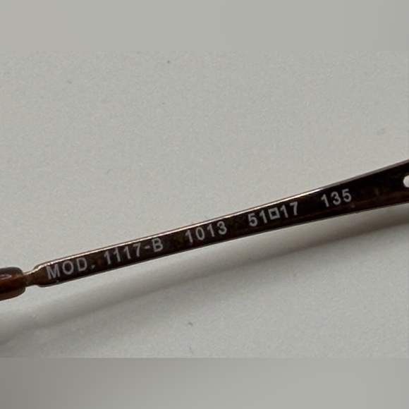 Rectangular Metal Reading Glasses in Brown and Gold - Picture 4 of 7